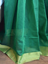 Banarasee Chanderi Cotton Hand-Embroidered Saree-Green
