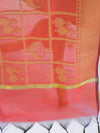 Banarasee Cotton Silk Mix Dupatta With Big Checks Design-Deep Red