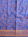 Handloom Mul Cotton Handblock Printed Suit Set-Navy Blue