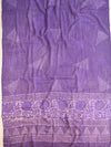 Handloom Mul Cotton Block Print Suit Set-Purple