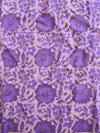 Handloom Mul Cotton Block Print Suit Set-Purple
