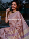 Bhagalpur Cotton Silk Ghichha Work Saree-Salmon pink