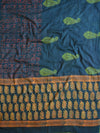 Handloom Mul Cotton Handblock Printed Suit Set-Green