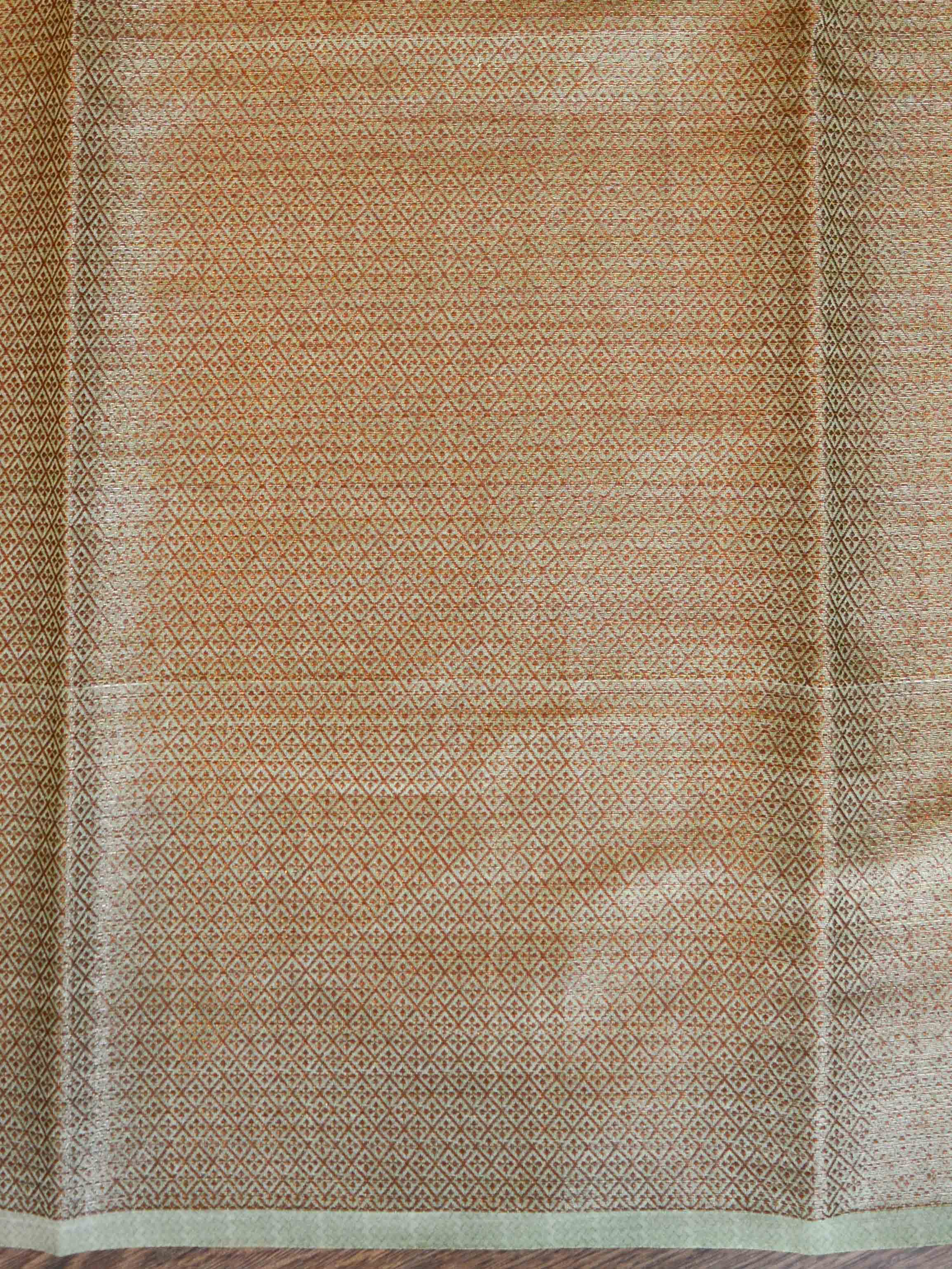 Banarasee Handwoven Pure Silk Cotton Saree With Antique Zari & Digital Floral Print-Ivory White