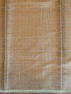 Banarasee Handwoven Pure Silk Cotton Saree With Antique Zari & Digital Floral Print-Ivory White