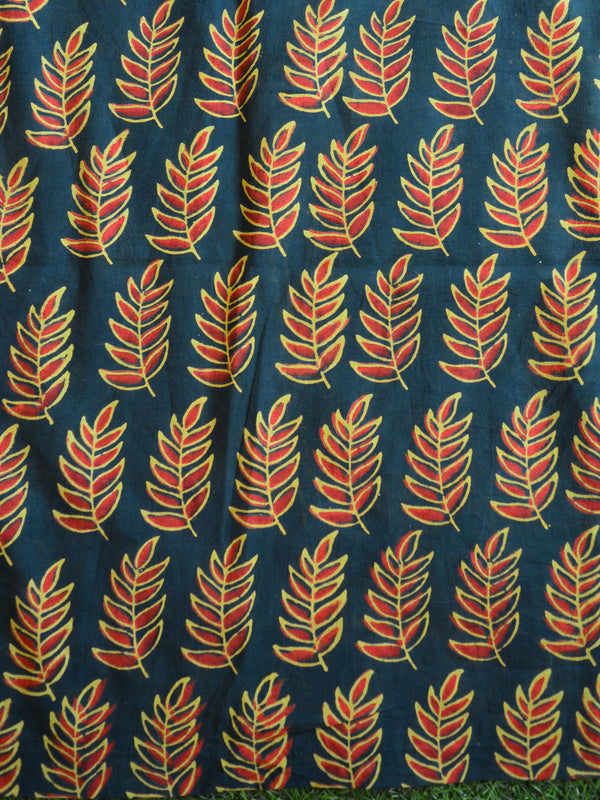 Handloom Mul Cotton Handblock Printed Suit Set-Green