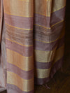 Bhagalpur Cotton Silk Ghichha Work Saree-Salmon pink