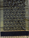 Banarasee Art Silk Jaal Design Dupatta-Black