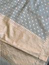 Banarasee Handloom Chanderi Cotton Zari Work Salwar Kameez Dupatta Set-Sea Green