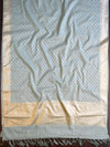 Banarasee Handloom Chanderi Cotton Zari Work Salwar Kameez Dupatta Set-Sea Green