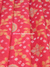 Banarasee Handloom Cotton Silk Bandhini Dyed Sona Rupa Zari Saree-Pink