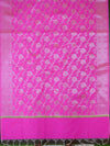 Banarasee Art Silk Dupatta Silver Zari Jaal Design-Pink