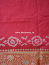 Banarasee Handloom Cotton Silk Bandhini Dyed Sona Rupa Zari Saree-Pink