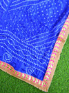 Art Silk Bandhej Gotapatti Dupatta-Royal Blue