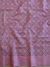 Handloom Embroidered Khadi Cotton Salwar Kameez Dupatta Set-Pastel Green & Pink