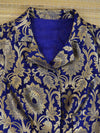 Banarasee Pure Silk Brocade Fabric Blouse-Deep Blue