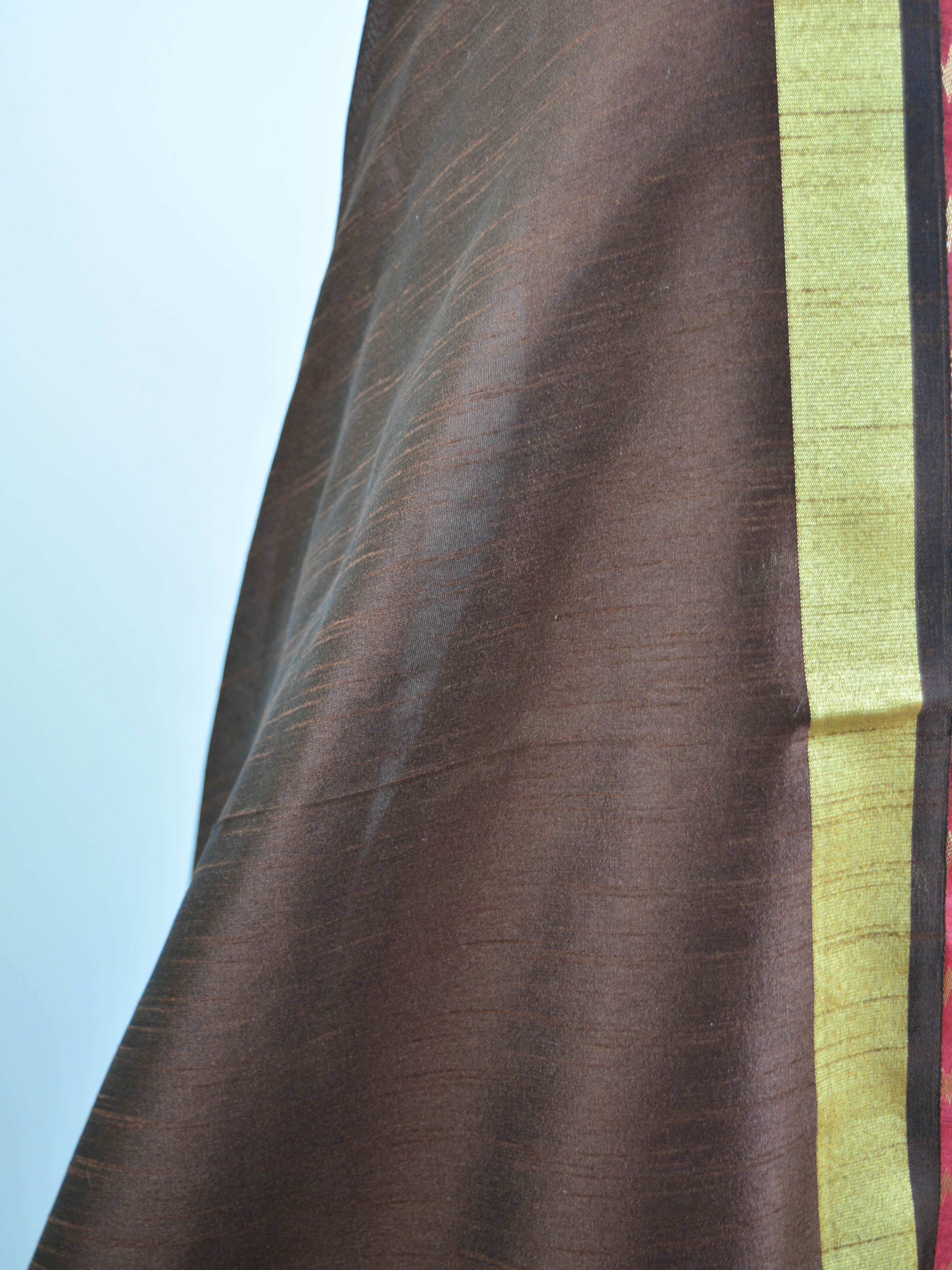 Banarasee Cotton Silk Salwar Kameez Fabric With Contrast Dupatta-Deep Red