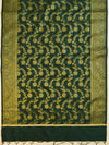 Banarasee Art Silk Jaal Design Dupatta-Deep Green