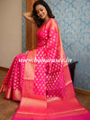 Banarasee Cotton Silk Saree With Zari Buti & Border-Pink