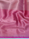 Banarasee Organza Mix Saree With Copper Zari Buti & Border-White