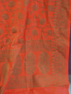 Banarasee Cotton Mix Ghichha Work Salwar Kameez Fabric With Red Dupatta-Wine