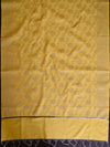 Banarasee Art Silk Dupatta Silver Zari Jaal Design-Yellow