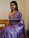 Banarasee Handloom Pure Linen By Tissue Metallic Shine Saree-Purple