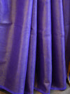 Banarasee Handloom Pure Linen By Tissue Metallic Shine Saree-Purple