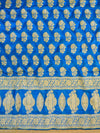 Banarasee Handloom Pure Chiffon Silk Salwar Kameez Set-Blue