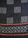Handloom Mul Cotton Handblock Printed Suit Set-Black