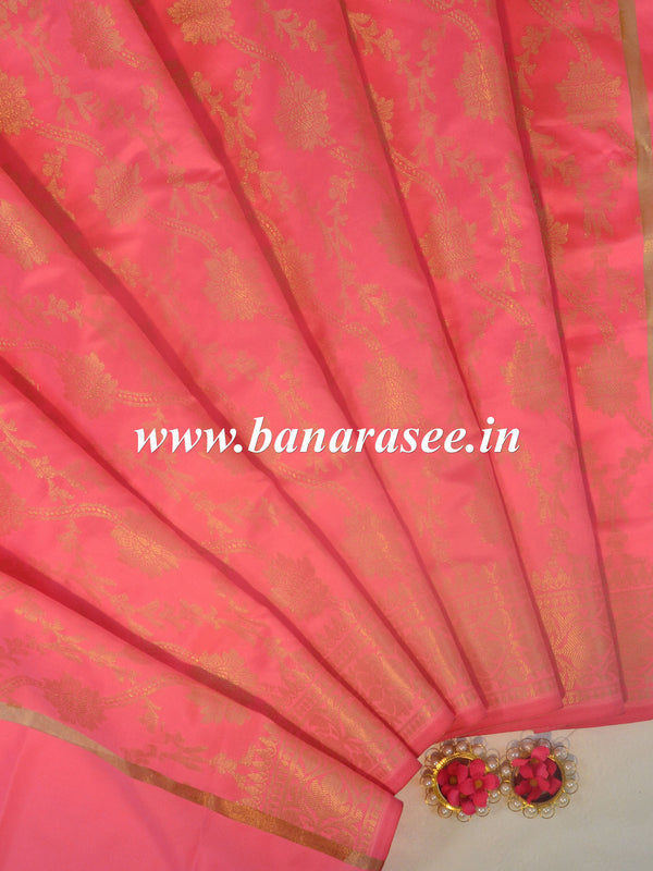 Banarasee Art Silk Jaal Design Dupatta-Pink