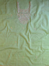 Pure Kota Doria Pitta Work Salwar Kameez Dupatta Set-Green