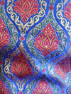 Banarasee Art Silk  Salwar Kameez Fabric With Contrast Dupatta-Royal Blue