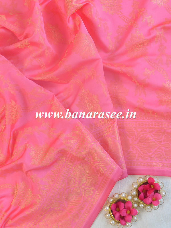 Banarasee Art Silk Jaal Design Dupatta-Pink