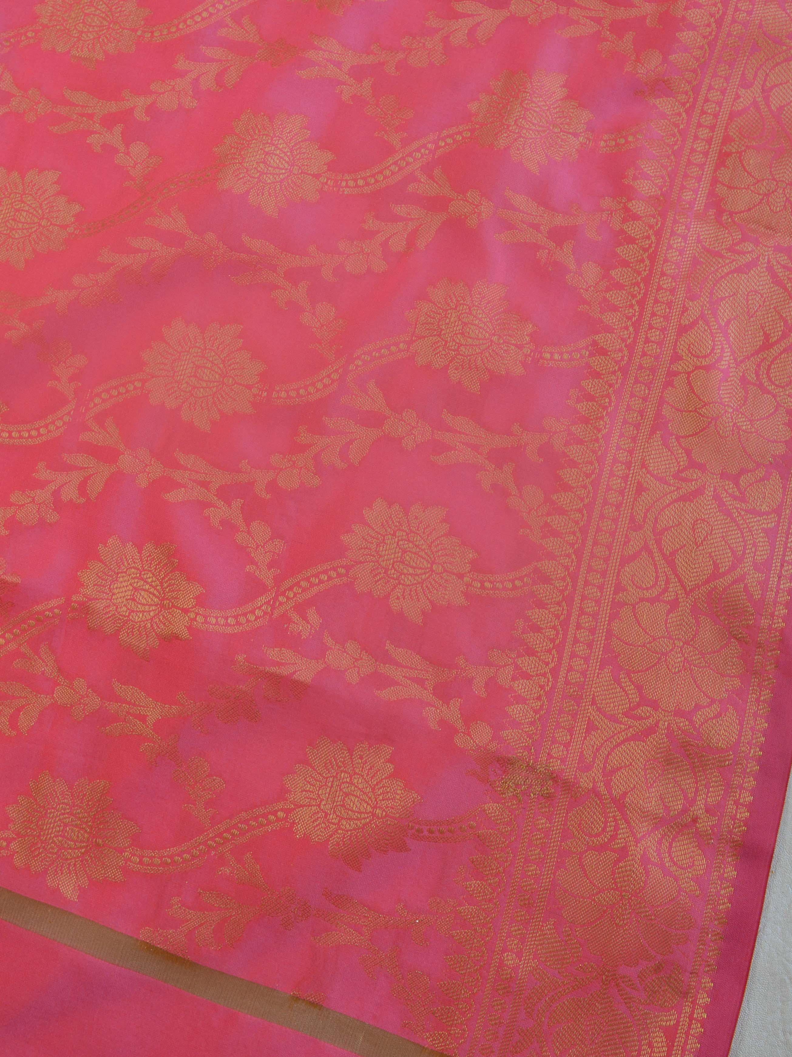 Banarasee Art Silk Jaal Design Dupatta-Pink
