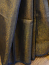 Banarasee Handloom Pure Linen By Tissue Metallic Shine Saree-Black