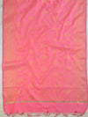 Banarasee Art Silk Jaal Design Dupatta-Pink