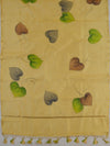 Banarasee Pure Handloom Chanderi Hand Painted Dupatta-Beige