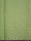 Banarasee Handloom Cotton Silk Mix Stripes Design Sari-Green(Dual Tone)