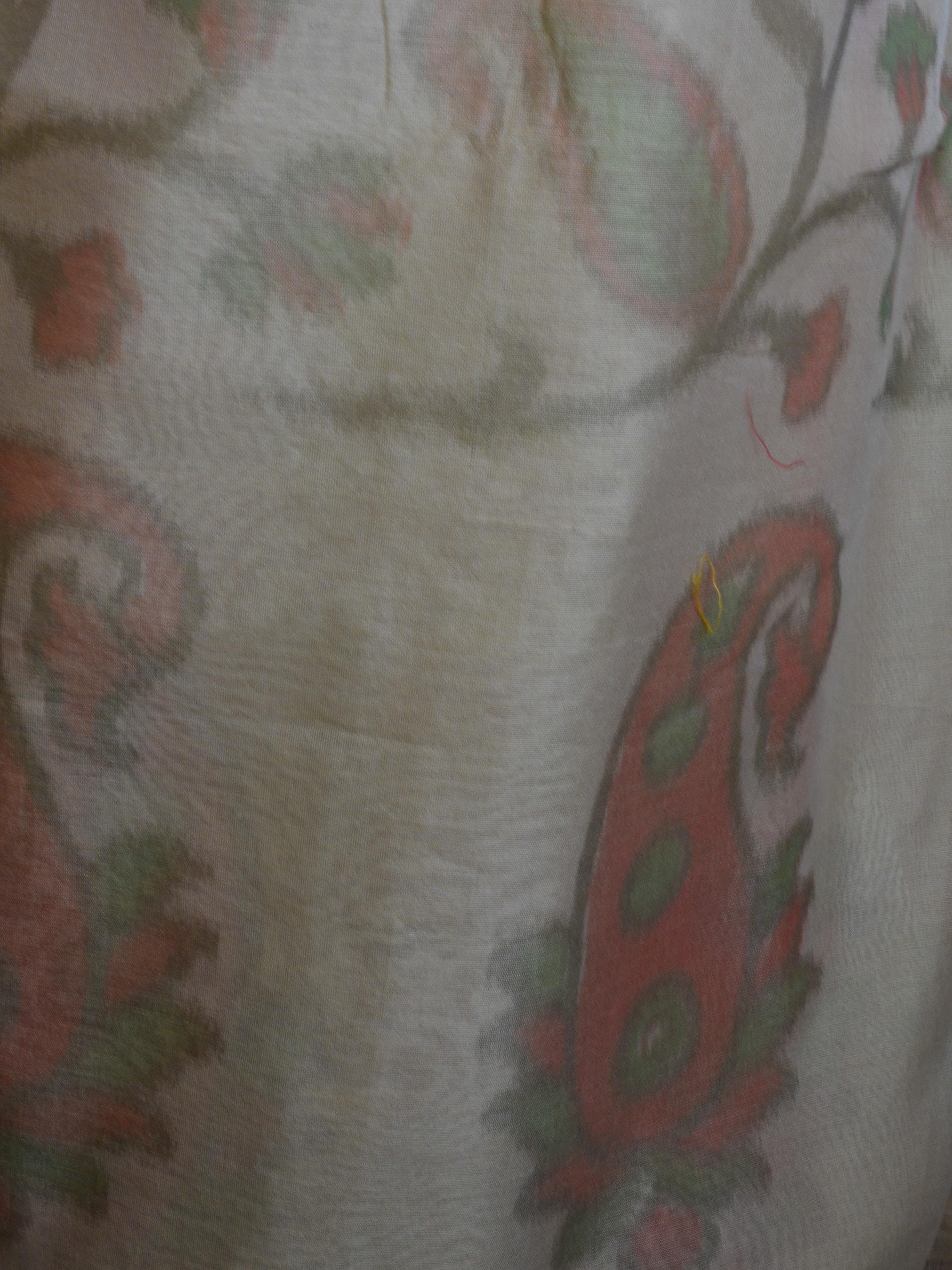 Banarasee Cotton Salwar Kameez Hand-Printed Fabric-Beige