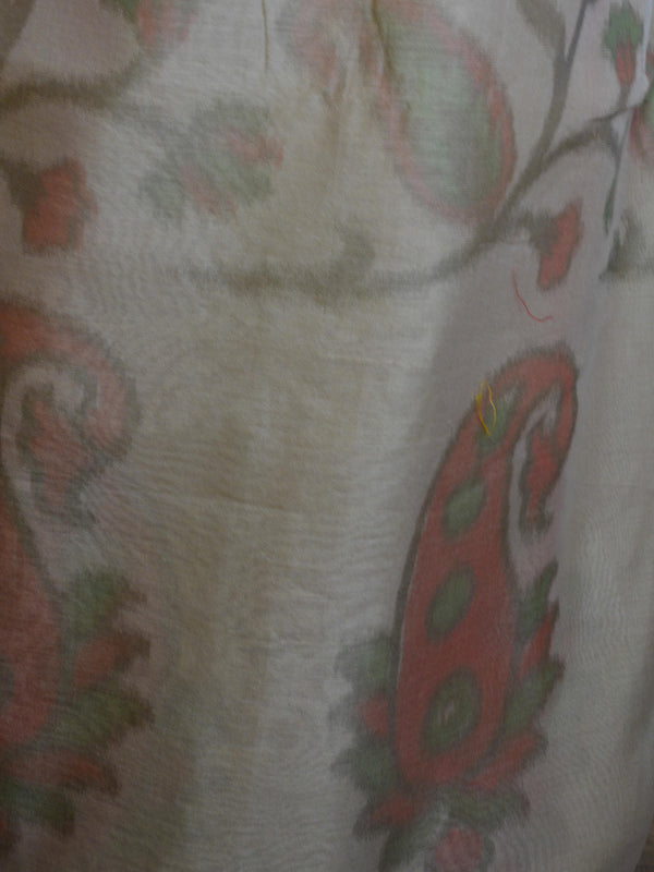 Banarasee Cotton Salwar Kameez Hand-Printed Fabric-Beige