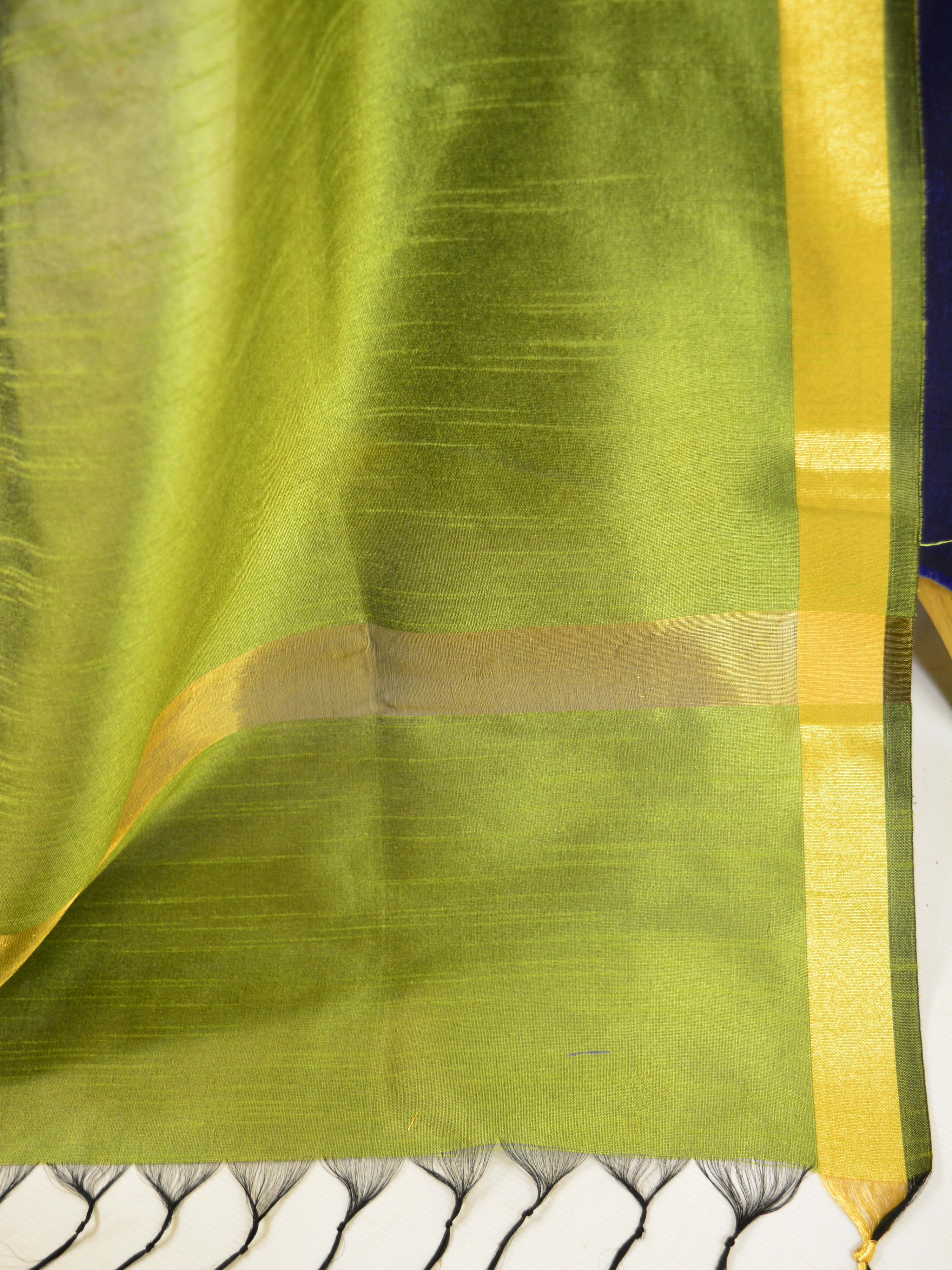 Banarasee Cotton Silk Salwar Kameez Fabric With Contrast Dupatta-Violet