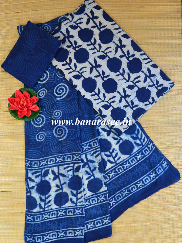 Red bagru print cotton salwar suit with cotton dupatta | Kiran's Boutique