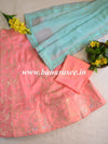 Banarasee Semi-Stitched Katdana & Zardozi Hand-Work Lehenga Blouse & Dupatta-Peach