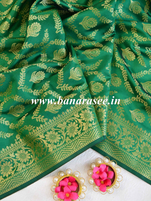 Banarasee Art Silk Jaal Design Dupatta-Green