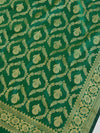 Banarasee Art Silk Jaal Design Dupatta-Green