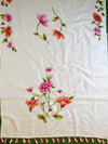 Banarasee Chanderi Handpainted Saree-White