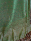 Banarasee Salwar Kameez Cotton Silk Resham Buti Woven Fabric-Green