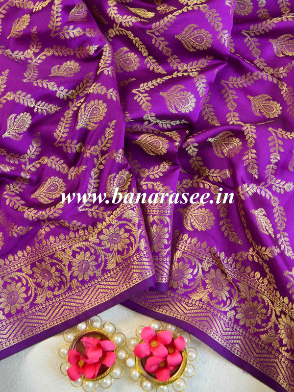 Banarasee Art Silk Jaal Design Dupatta-Purple