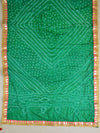 Art Silk Bandhej Gotapatti Dupatta-Green